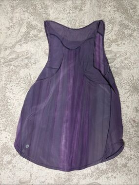 lululemon athletica Purple Striped Racerback Tank
